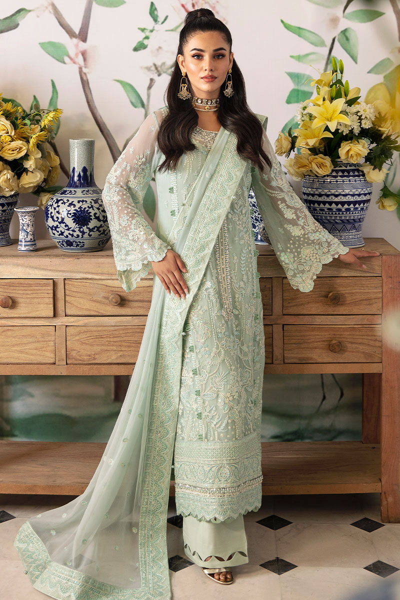Gulaal | Embroidered Chiffon 24 | Jade - Official Gulaal - Agha Fabrics UK