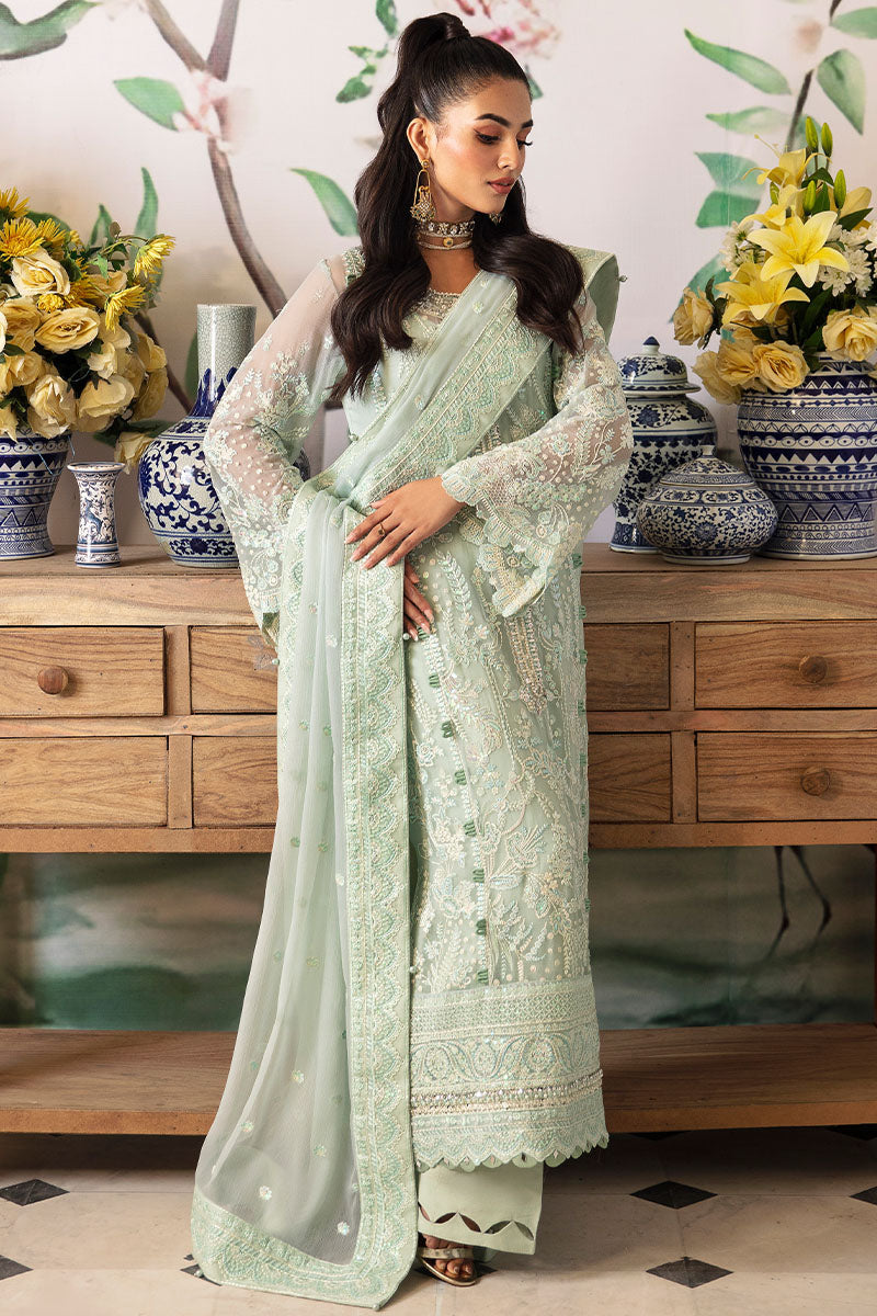 Gulaal | Embroidered Chiffon 24 | Jade - Official Gulaal - Agha Fabrics UK
