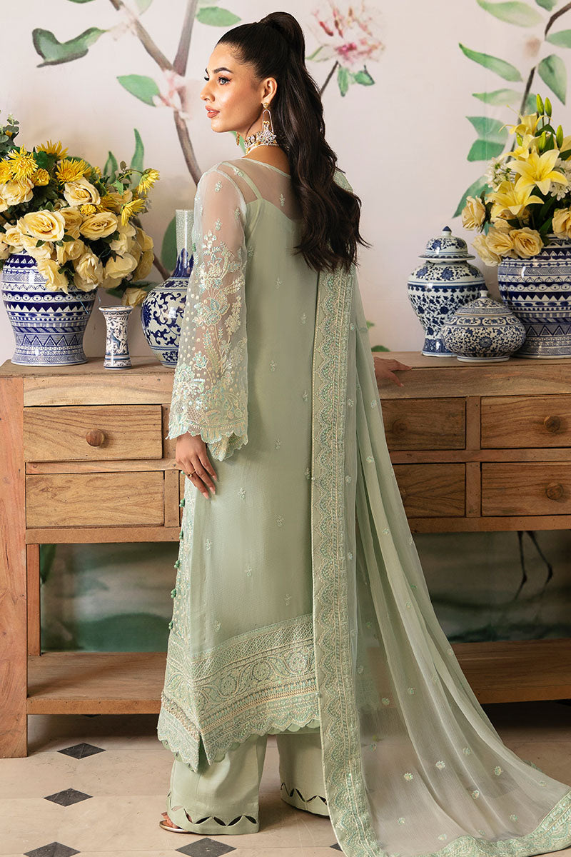 Gulaal | Embroidered Chiffon 24 | Jade - Official Gulaal - Agha Fabrics UK