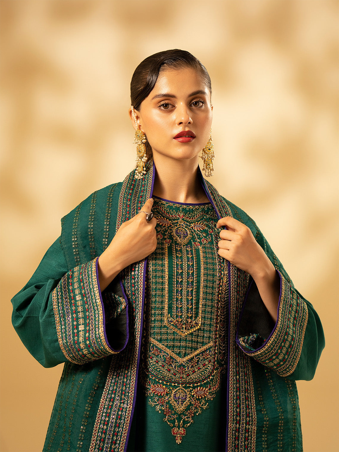 Fozia Khalid | Eid Edit 24 | Emerald Craftsmanship