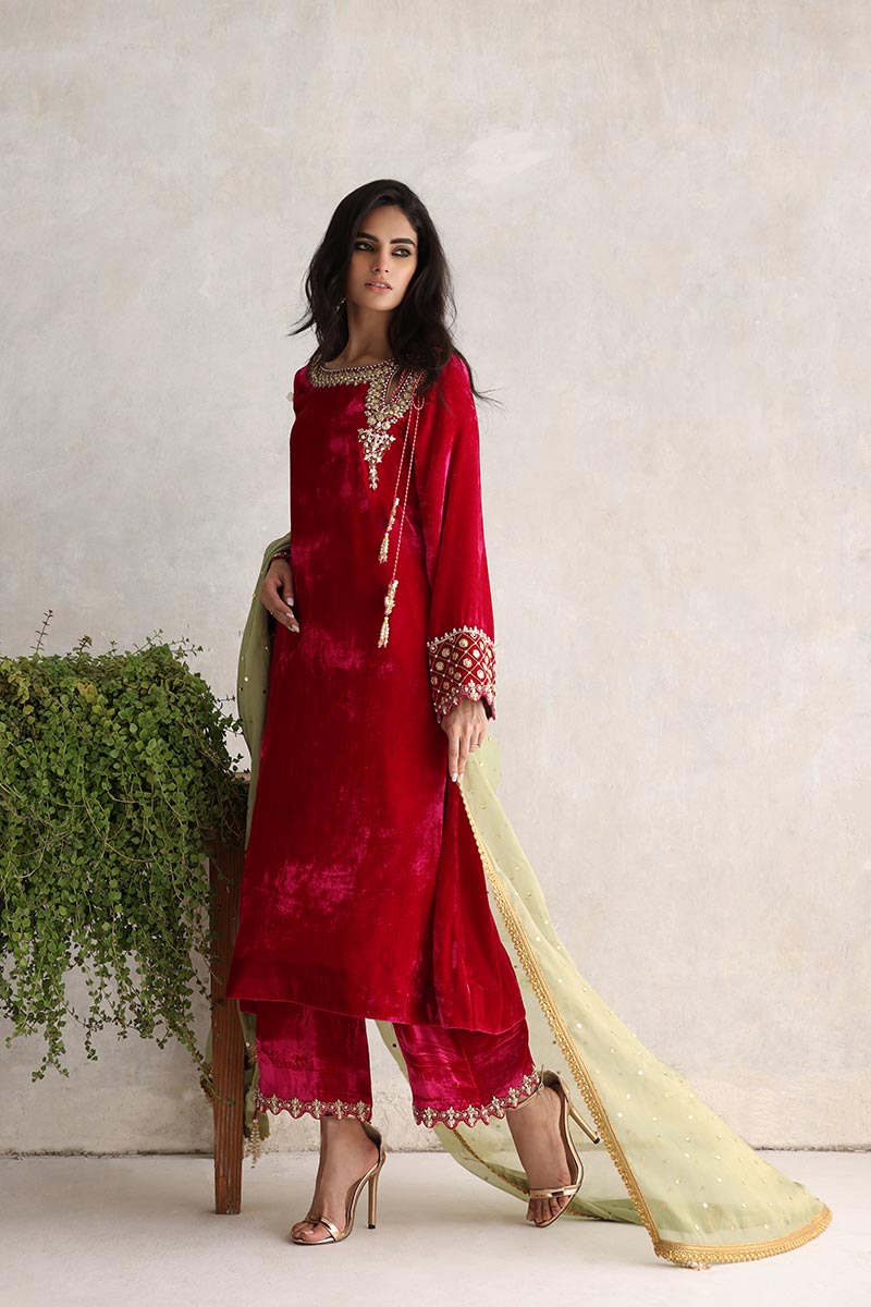 Sana Abbas | Velvet Formals | GULAAL - Official Sana Abbas - Agha Fabrics UK