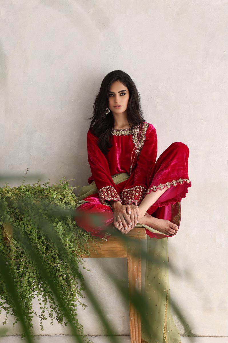 Sana Abbas | Velvet Formals | GULAAL - Official Sana Abbas - Agha Fabrics UK