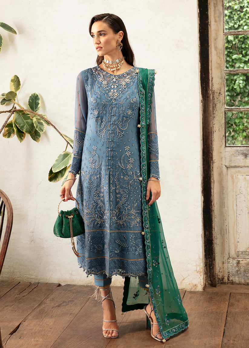 Gulaal | Embroidered Chiffon Eid Collection | HELIA - Official Gulaal - Agha Fabrics UK