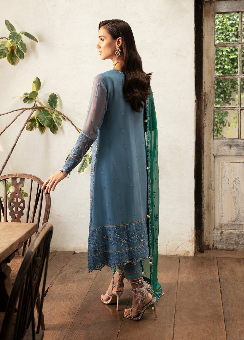 Gulaal | Embroidered Chiffon Eid Collection | HELIA - Official Gulaal - Agha Fabrics UK