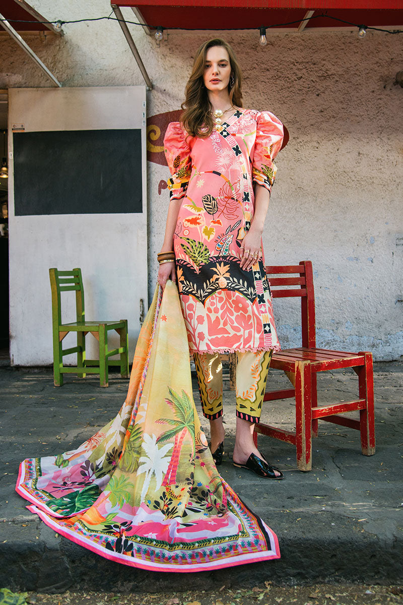 Mushq | La Dolce Hemline Prints 25 | Spring Avenue - Official Mushq - Agha Fabrics UK