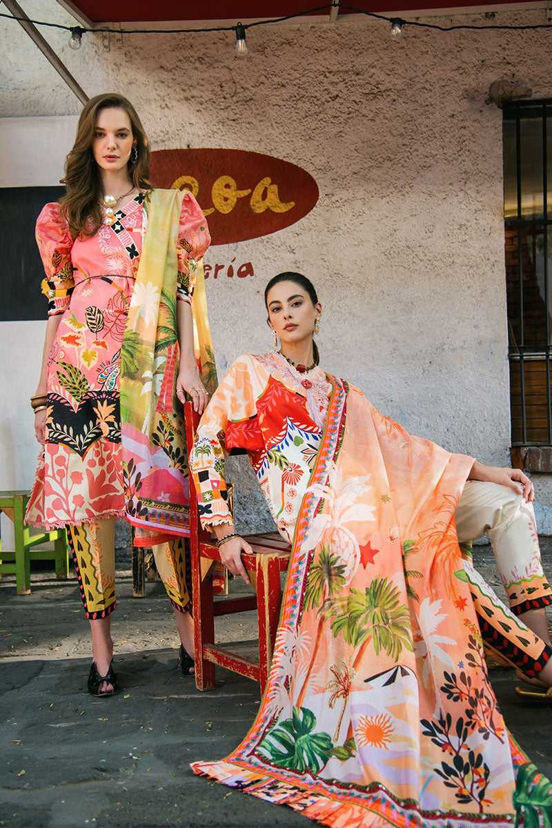 Mushq | La Dolce Hemline Prints 25 | Spring Avenue - Official Mushq - Agha Fabrics UK