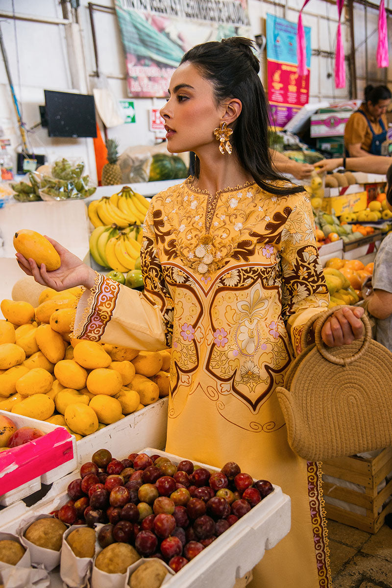 Mushq | La Dolce Hemline Prints 25 | Blossing Almond - Official Mushq - Agha Fabrics UK