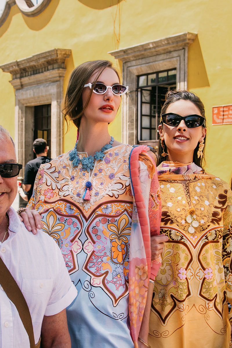 Mushq | La Dolce Hemline Prints 25 | Blossing Almond - Official Mushq - Agha Fabrics UK