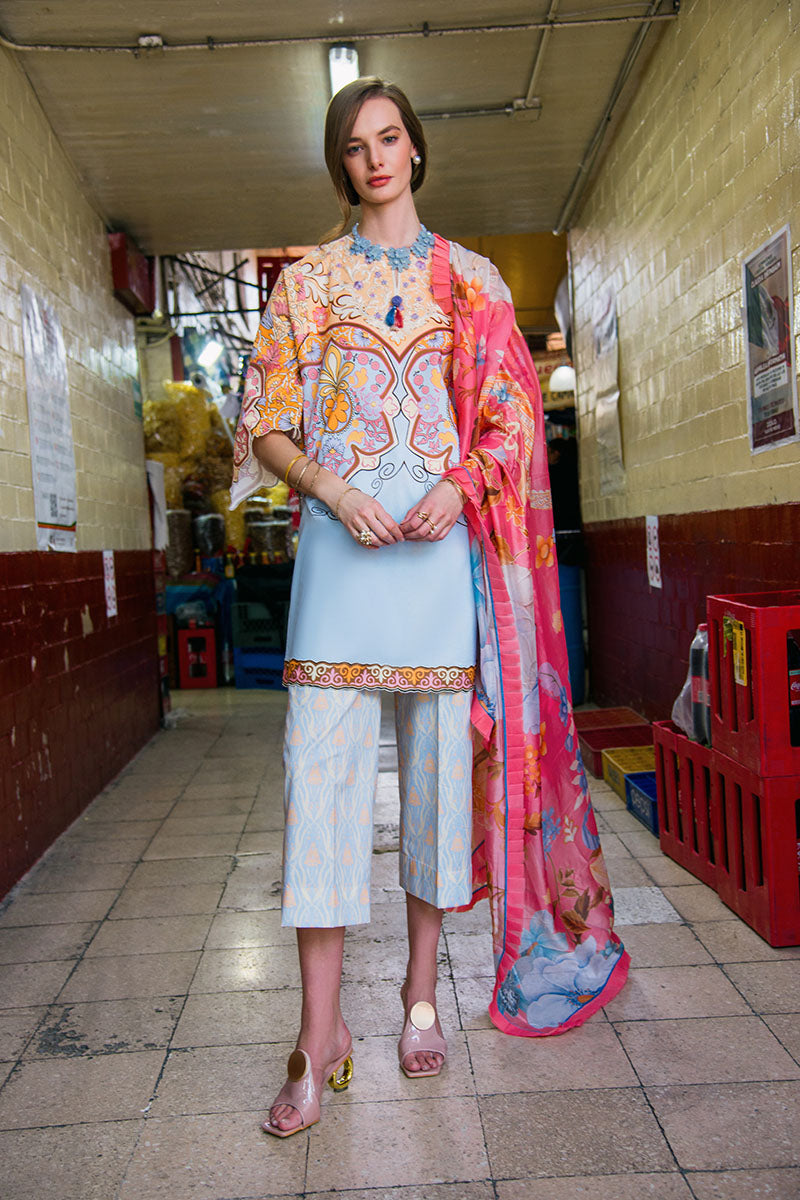 Mushq | La Dolce Hemline Prints 25 | Water Lily - Official Mushq - Agha Fabrics UK