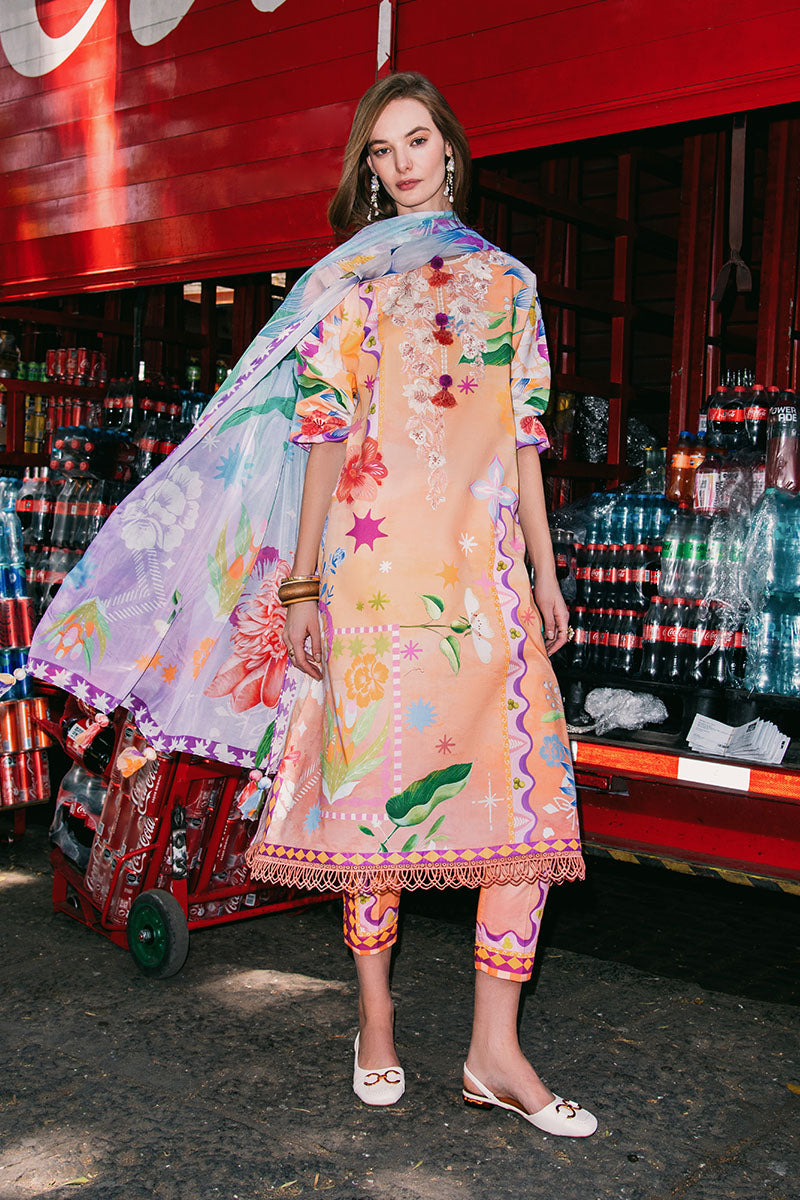 Mushq | La Dolce Hemline Prints 25 | Angels Song - Official Mushq - Agha Fabrics UK