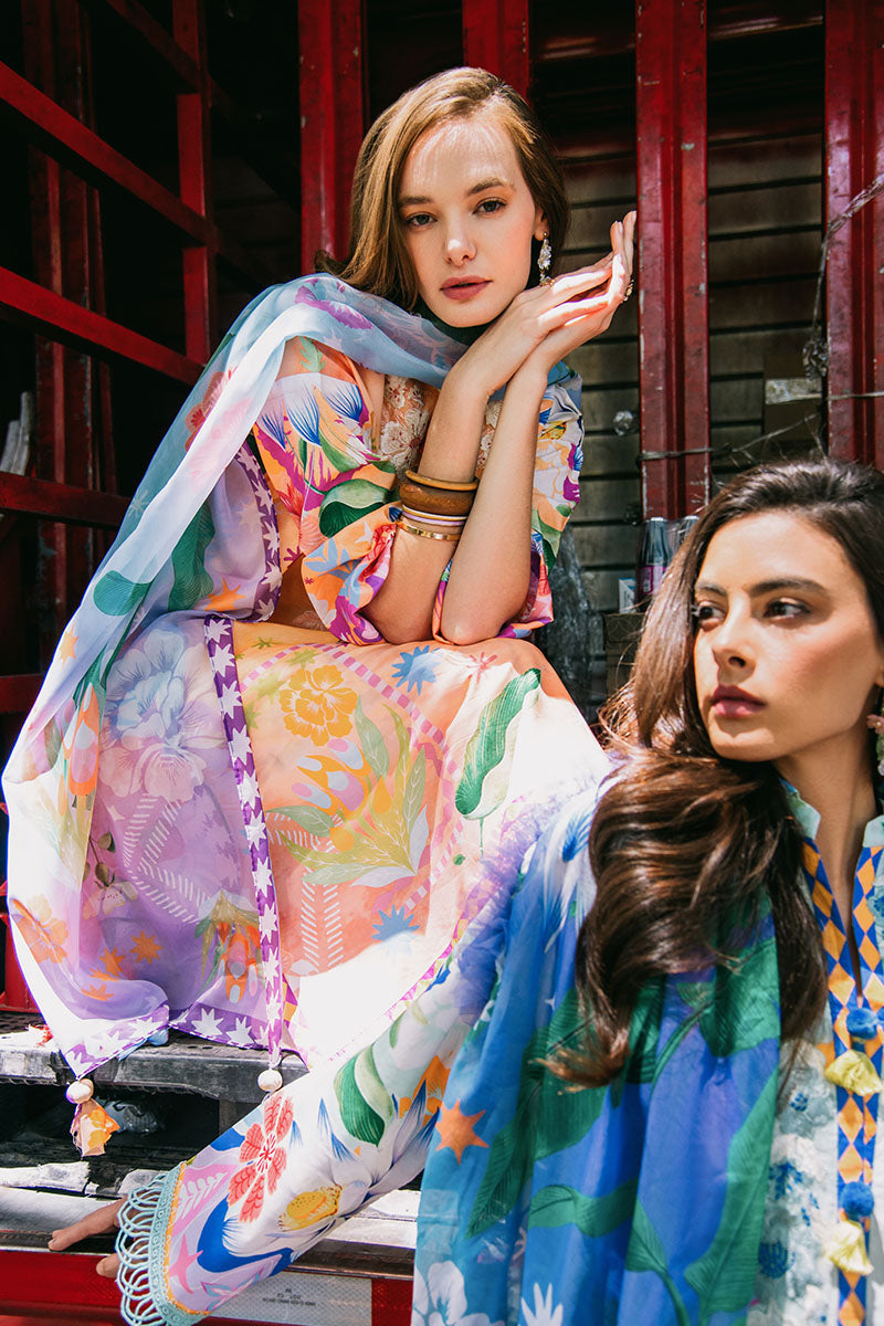 Mushq | La Dolce Hemline Prints 25 | Angels Song - Official Mushq - Agha Fabrics UK