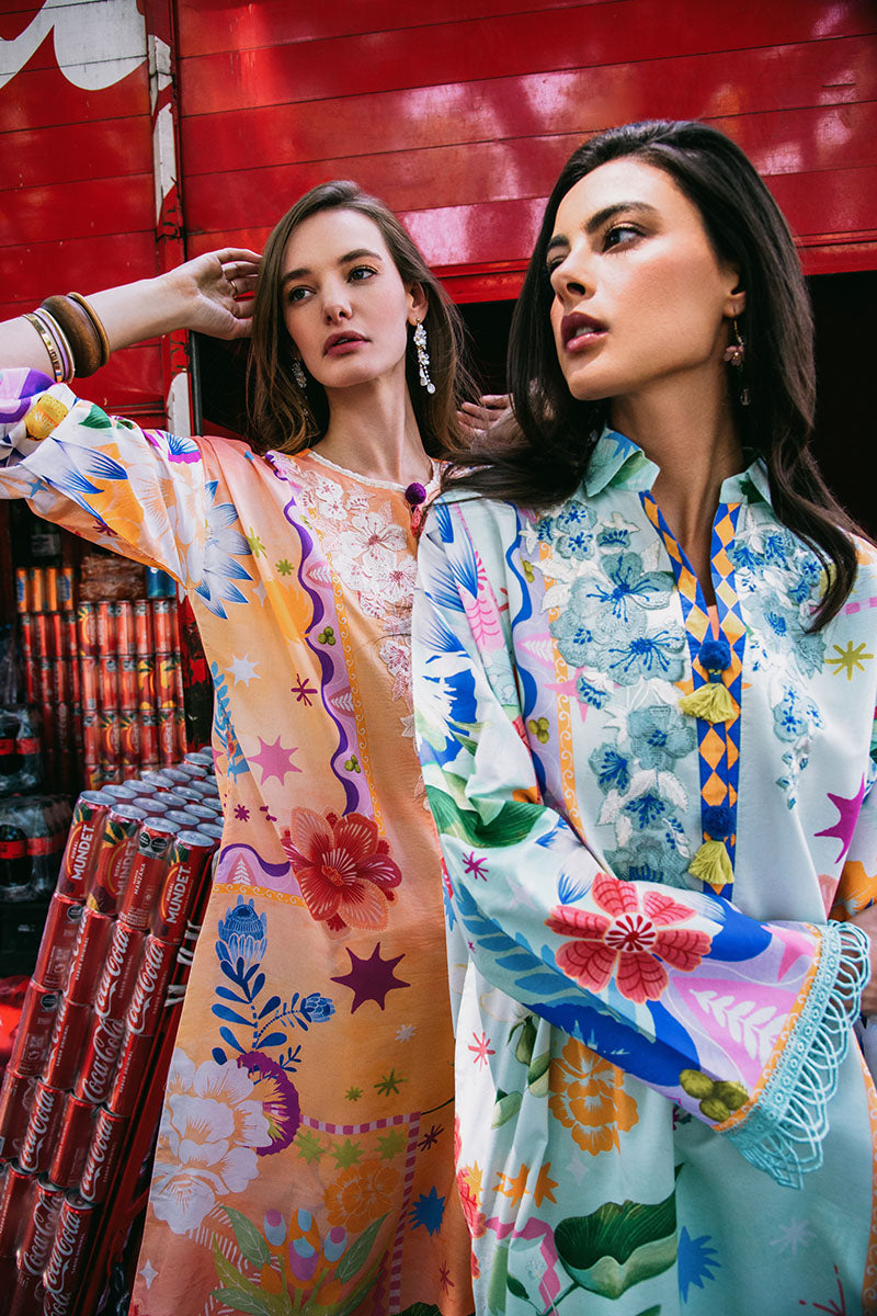 Mushq | La Dolce Hemline Prints 25 | Angels Song - Official Mushq - Agha Fabrics UK