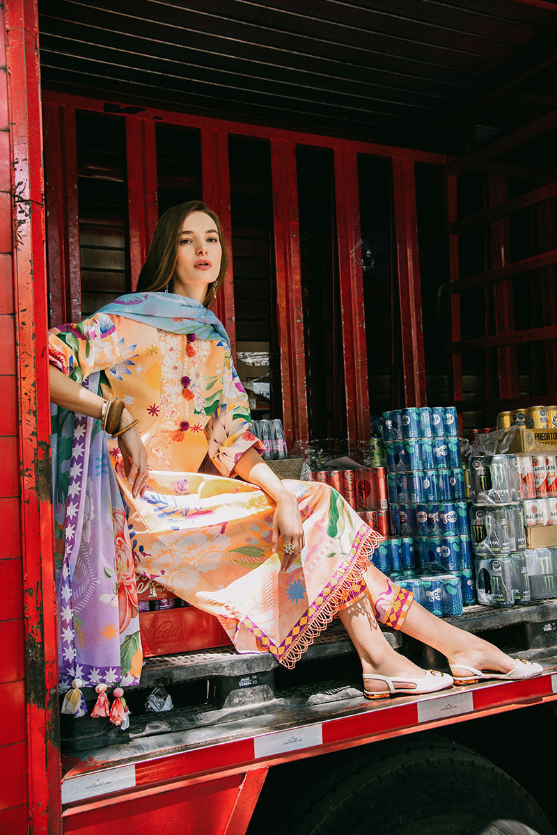 Mushq | La Dolce Hemline Prints 25 | Angels Song - Official Mushq - Agha Fabrics UK