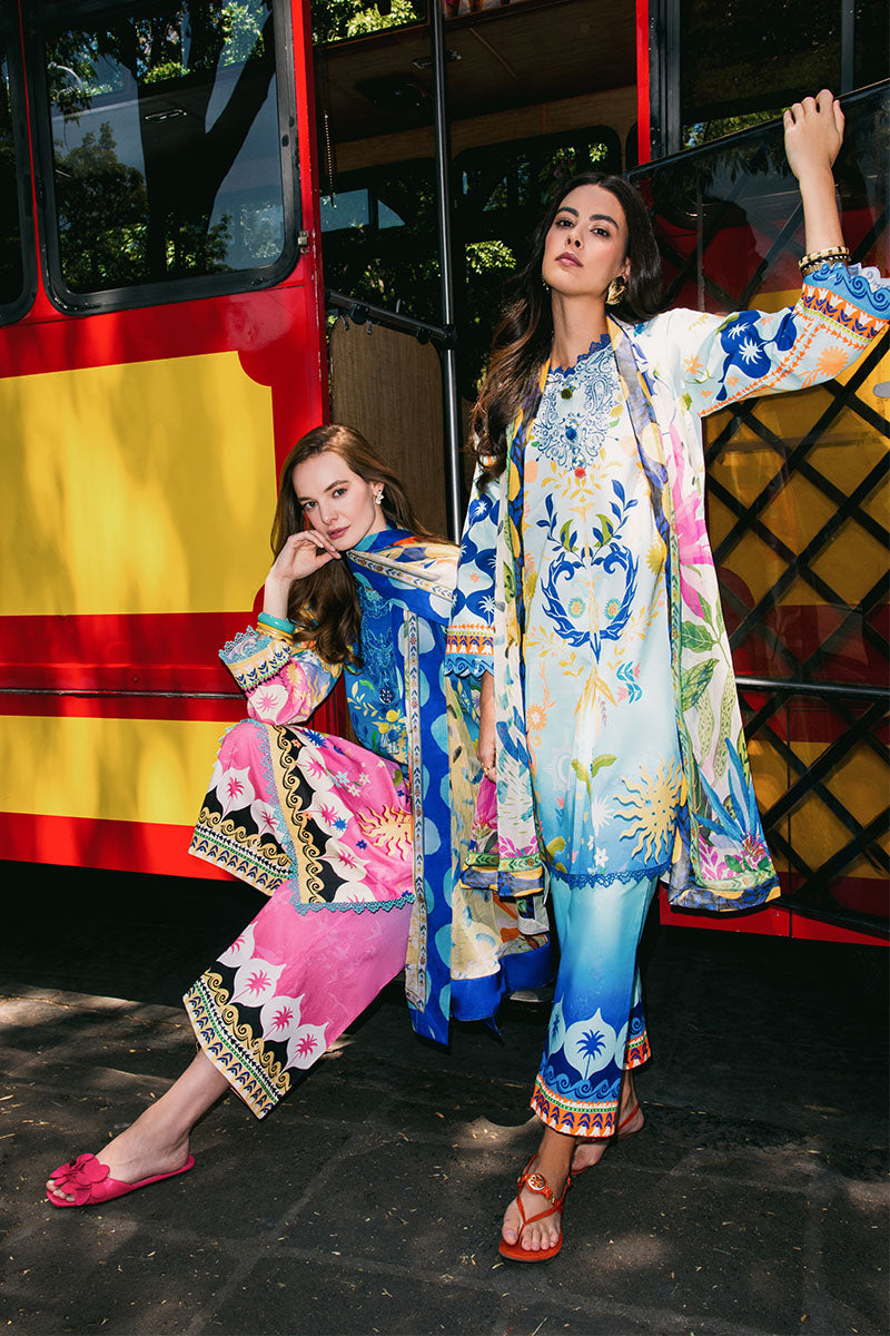 Mushq | La Dolce Hemline Prints 25 | Floral Paradise - Official Mushq - Agha Fabrics UK