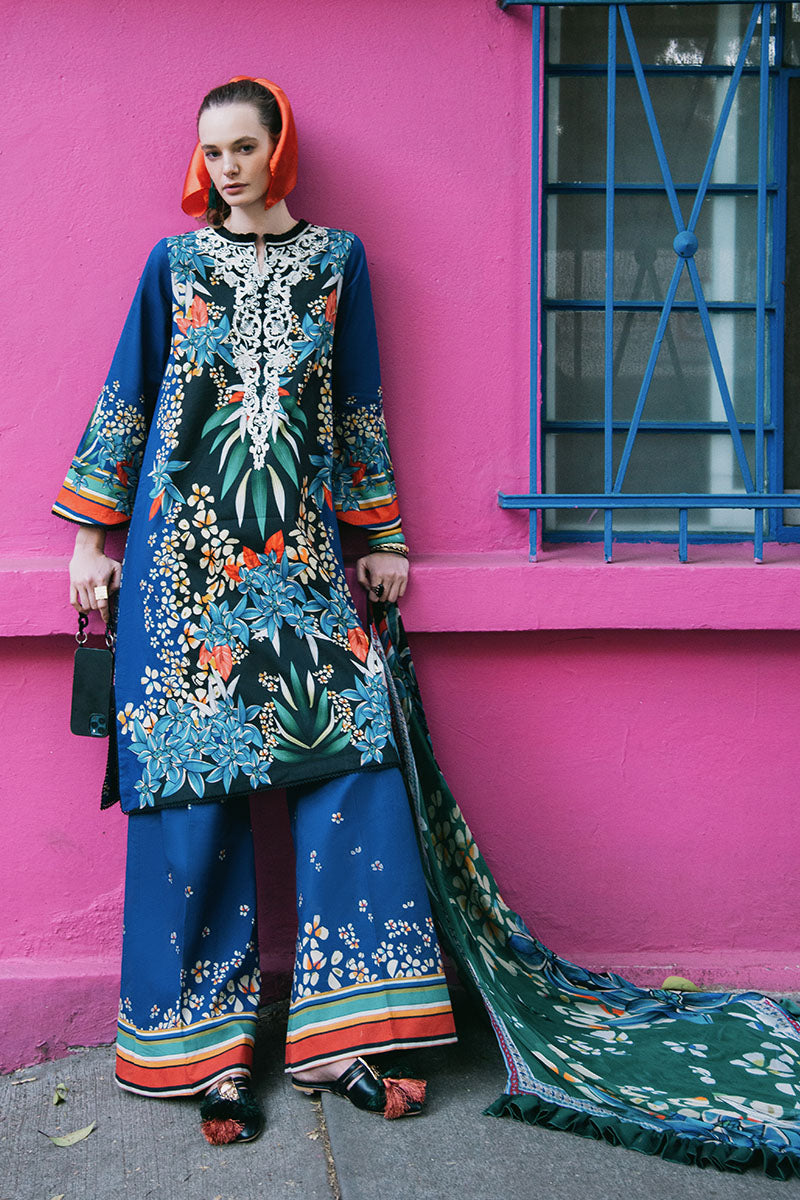 Mushq | La Dolce Hemline Prints 25 | Life of Irises - Official Mushq - Agha Fabrics UK