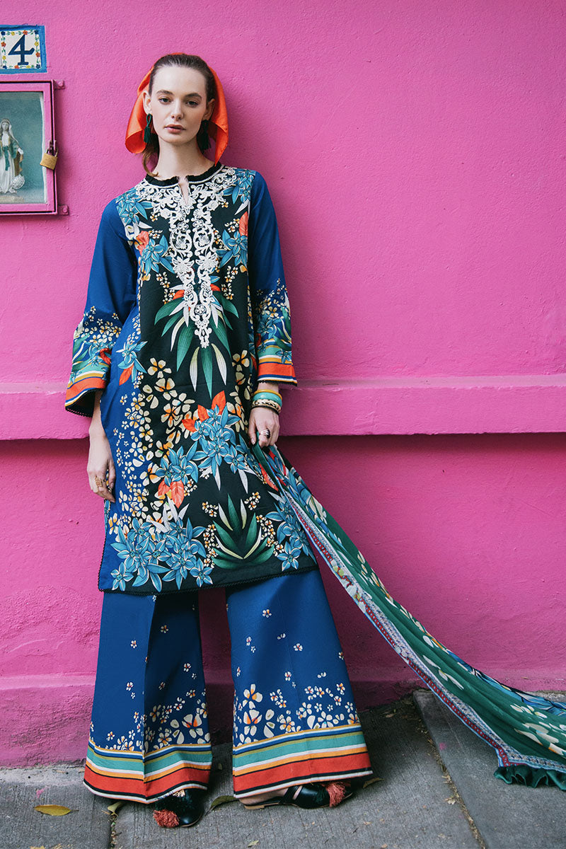 Mushq | La Dolce Hemline Prints 25 | Life of Irises - Official Mushq - Agha Fabrics UK