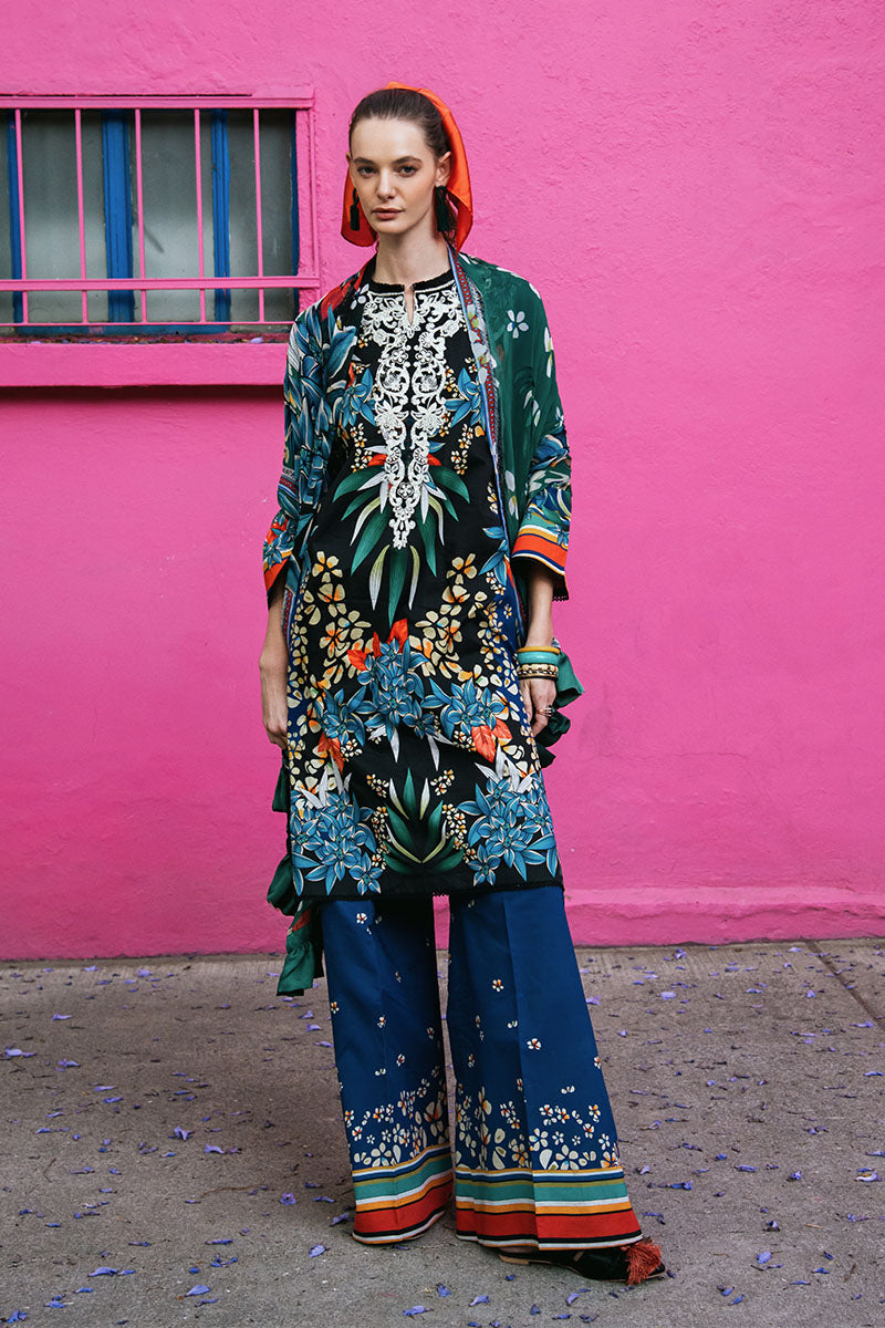 Mushq | La Dolce Hemline Prints 25 | Life of Irises - Official Mushq - Agha Fabrics UK