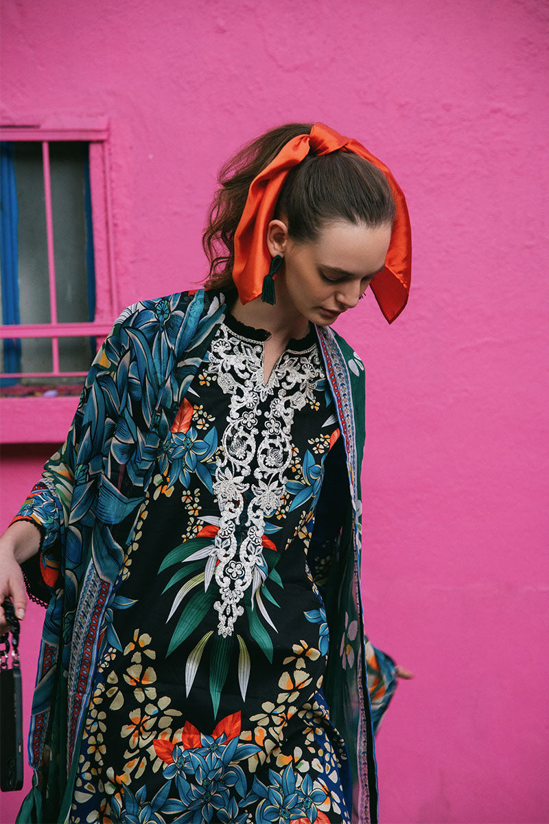 Mushq | La Dolce Hemline Prints 25 | Life of Irises - Official Mushq - Agha Fabrics UK