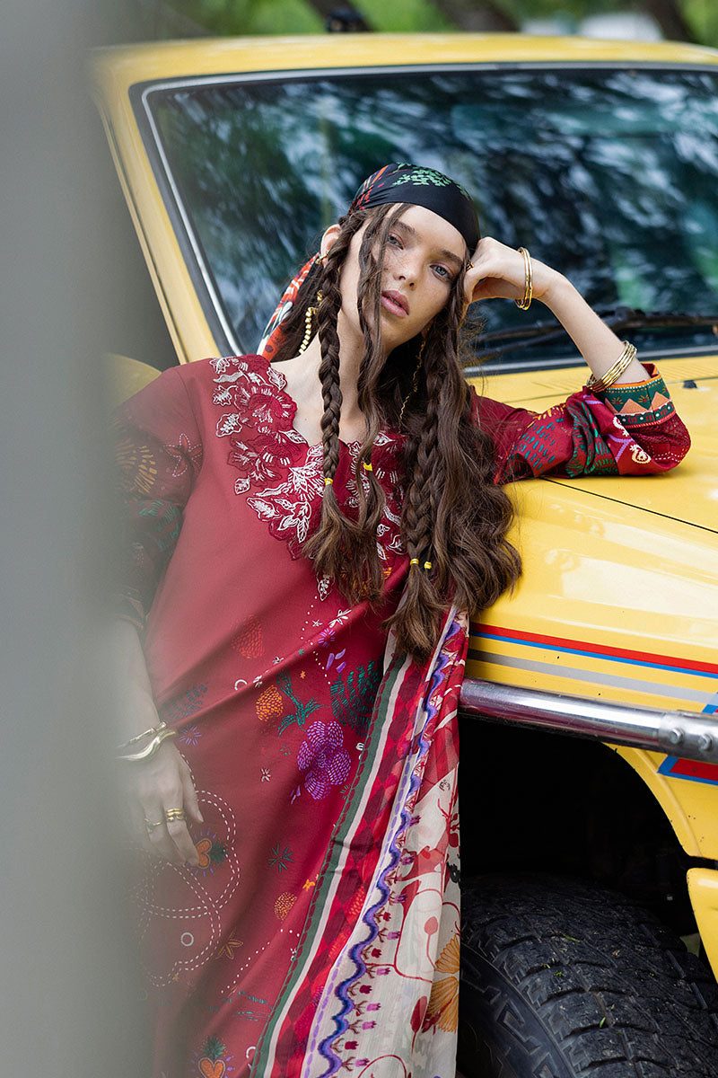 Mushq | Mirasol Printed Cambric | Amber Bosque - Official Mushq - Agha Fabrics UK