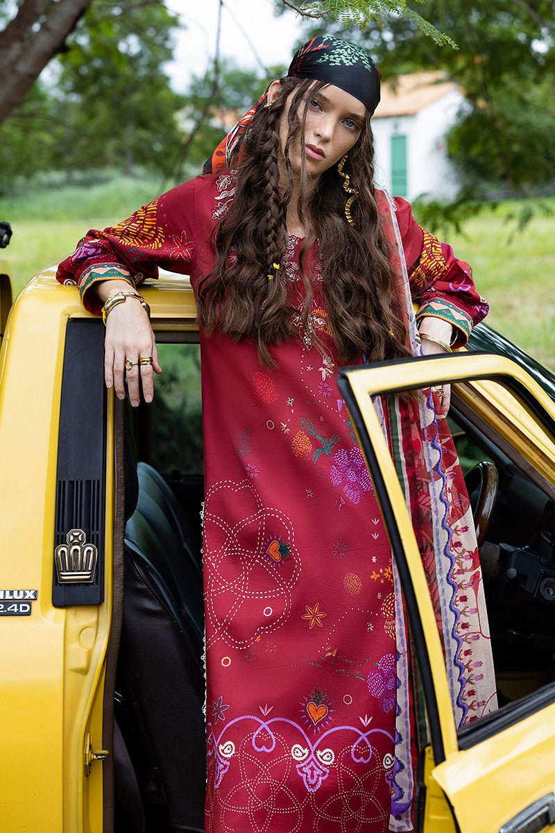 Mushq | Mirasol Printed Cambric | Amber Bosque - Official Mushq - Agha Fabrics UK