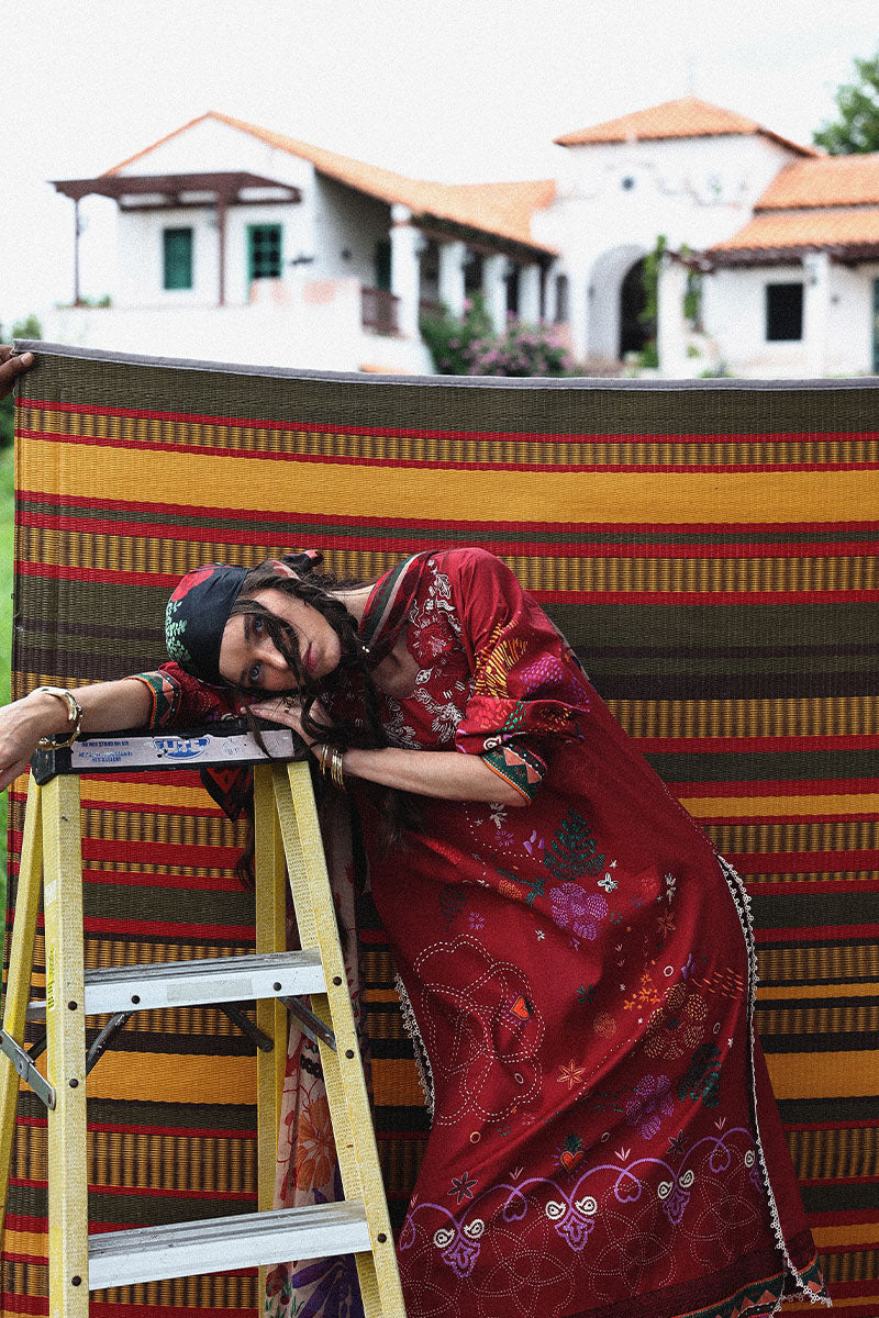 Mushq | Mirasol Printed Cambric | Amber Bosque - Official Mushq - Agha Fabrics UK