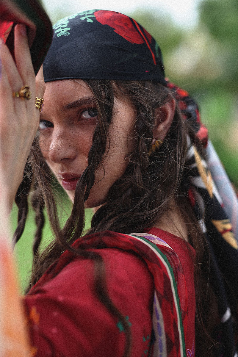 Mushq | Mirasol Printed Cambric | Amber Bosque - Official Mushq - Agha Fabrics UK