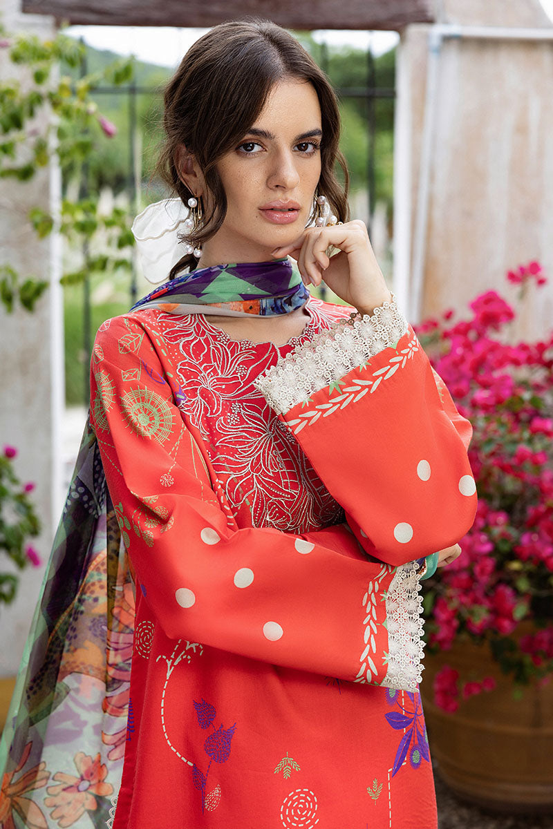 Mushq | Mirasol Printed Cambric | Carmin Rosa - Official Mushq - Agha Fabrics UK
