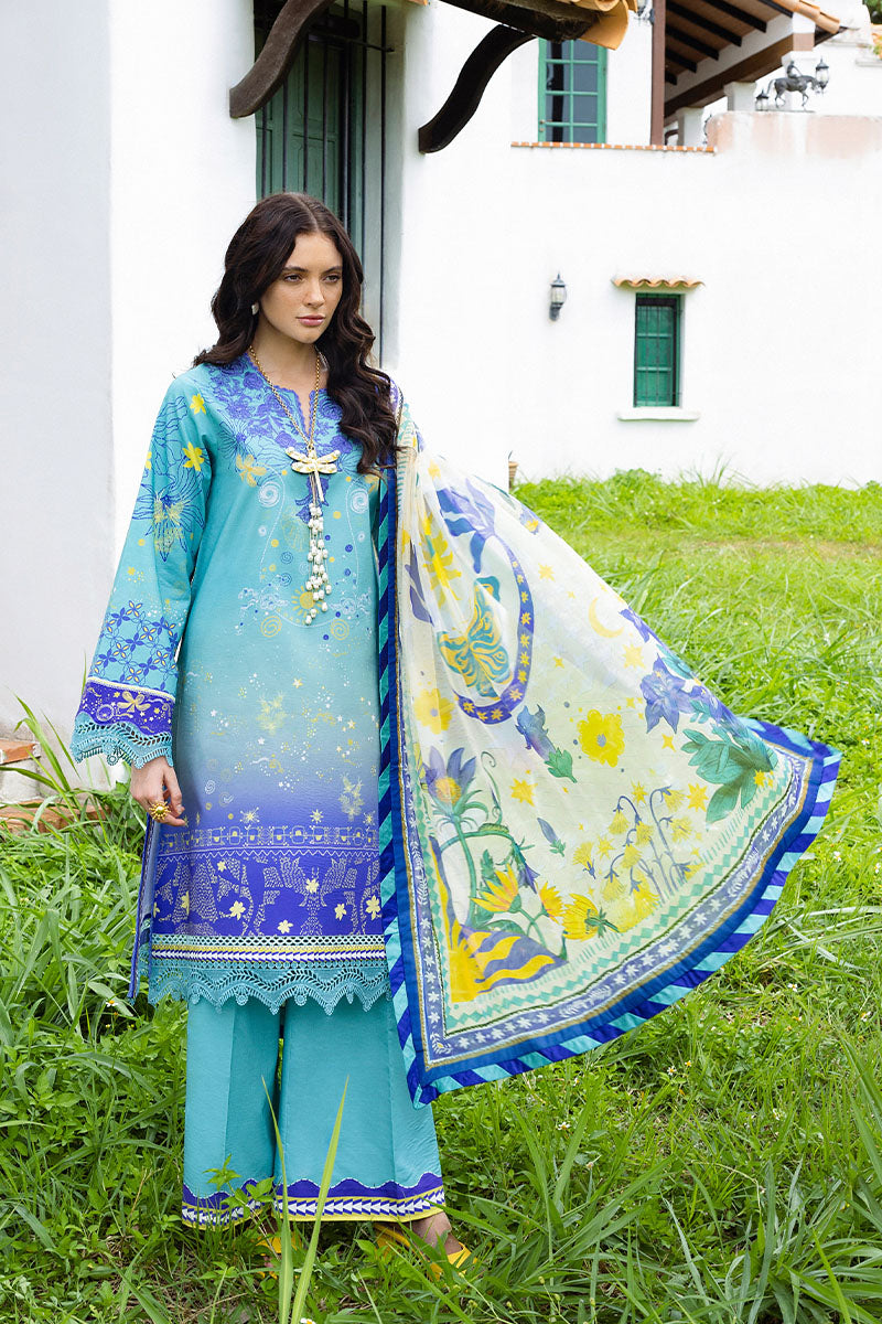 Mushq | Mirasol Printed Cambric | Mar Azul - Official Mushq - Agha Fabrics UK