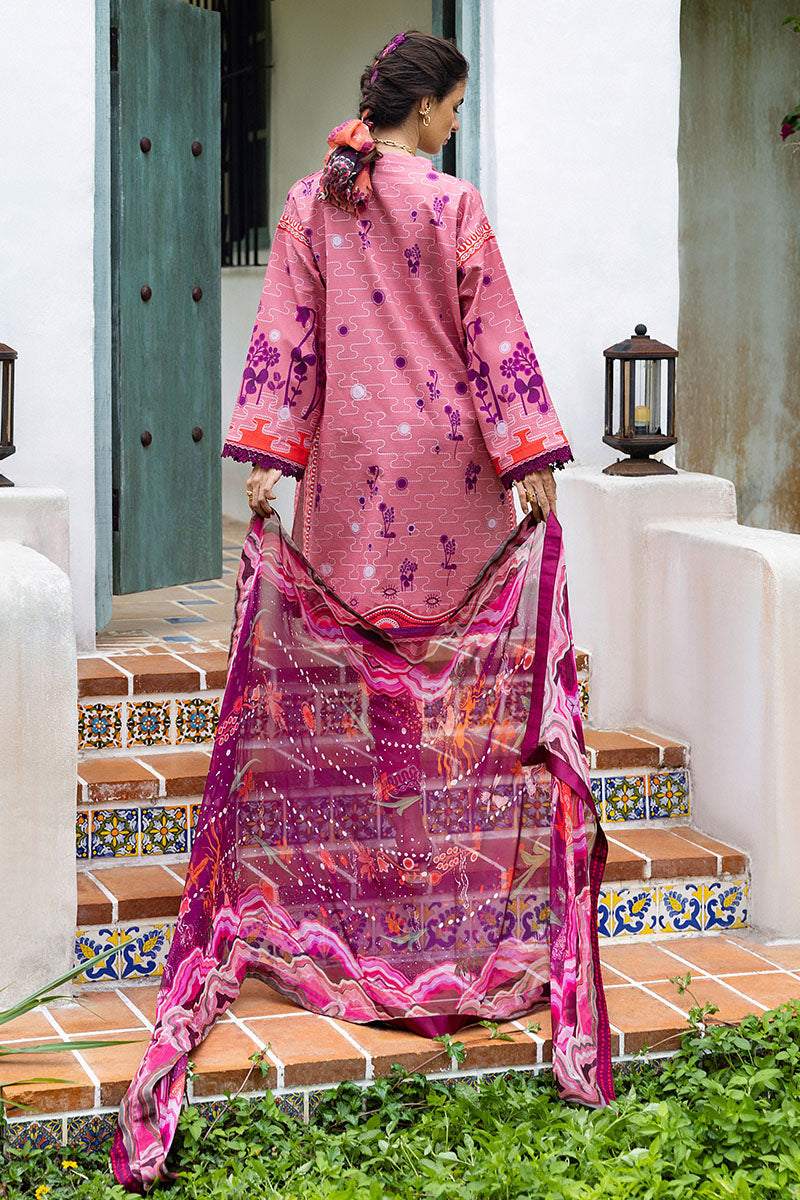 Mushq | Mirasol Printed Cambric | Coral Mar - Official Mushq - Agha Fabrics UK