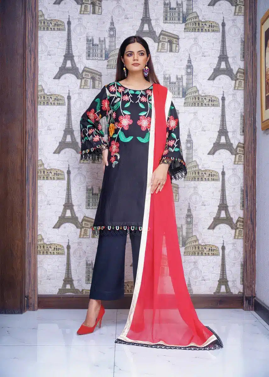 Hoorain Basics | Slub Winter 23 | HB-BLK1 - Official Hoorain Basics - Agha Fabrics UK