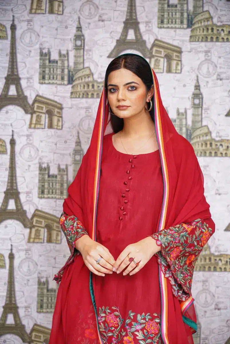 Hoorain Basics | Slub Winter 23 | HB-MRN - Official Hoorain Basics - Agha Fabrics UK