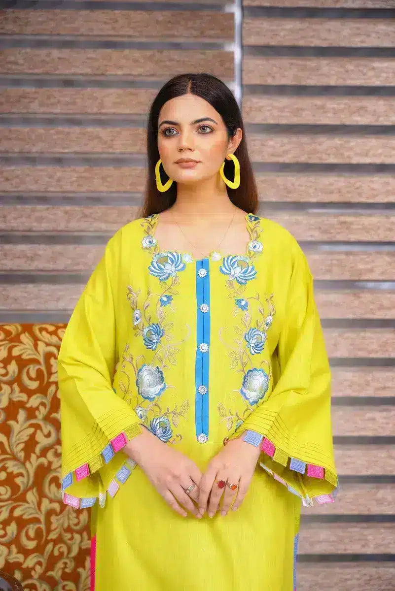 Hoorain Basics | Slub Winter 23 | HB-YLW - Official Hoorain Basics - Agha Fabrics UK