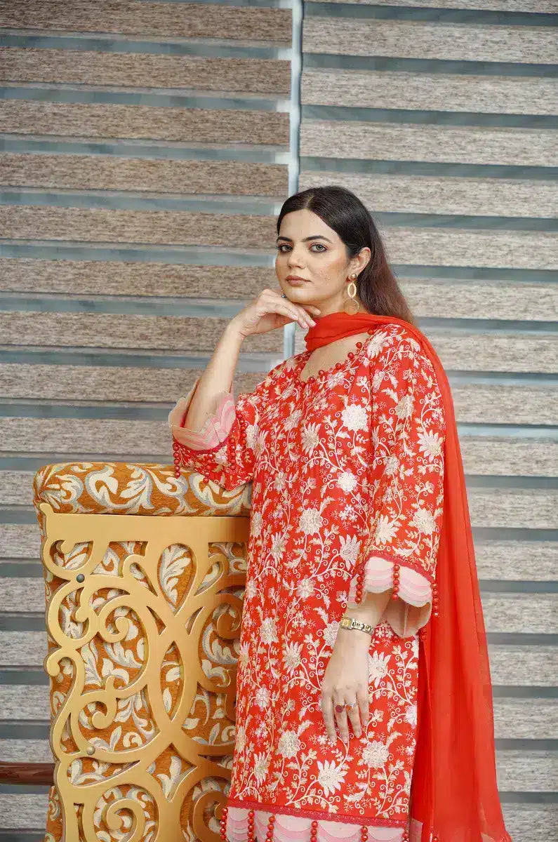 Hoorain Basics | Slub Winter 23 | HB-RED - Official Hoorain Basics - Agha Fabrics UK