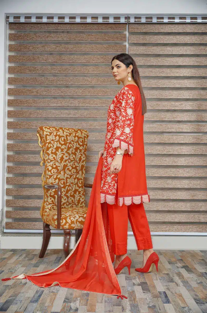 Hoorain Basics | Slub Winter 23 | HB-RED - Official Hoorain Basics - Agha Fabrics UK