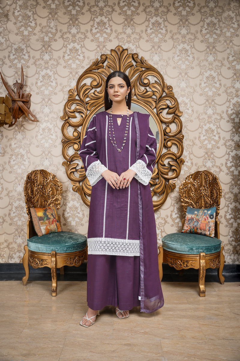 Hoorain Basics | Slub Winter 23 | HB-PUR - Official Hoorain Basics - Agha Fabrics UK