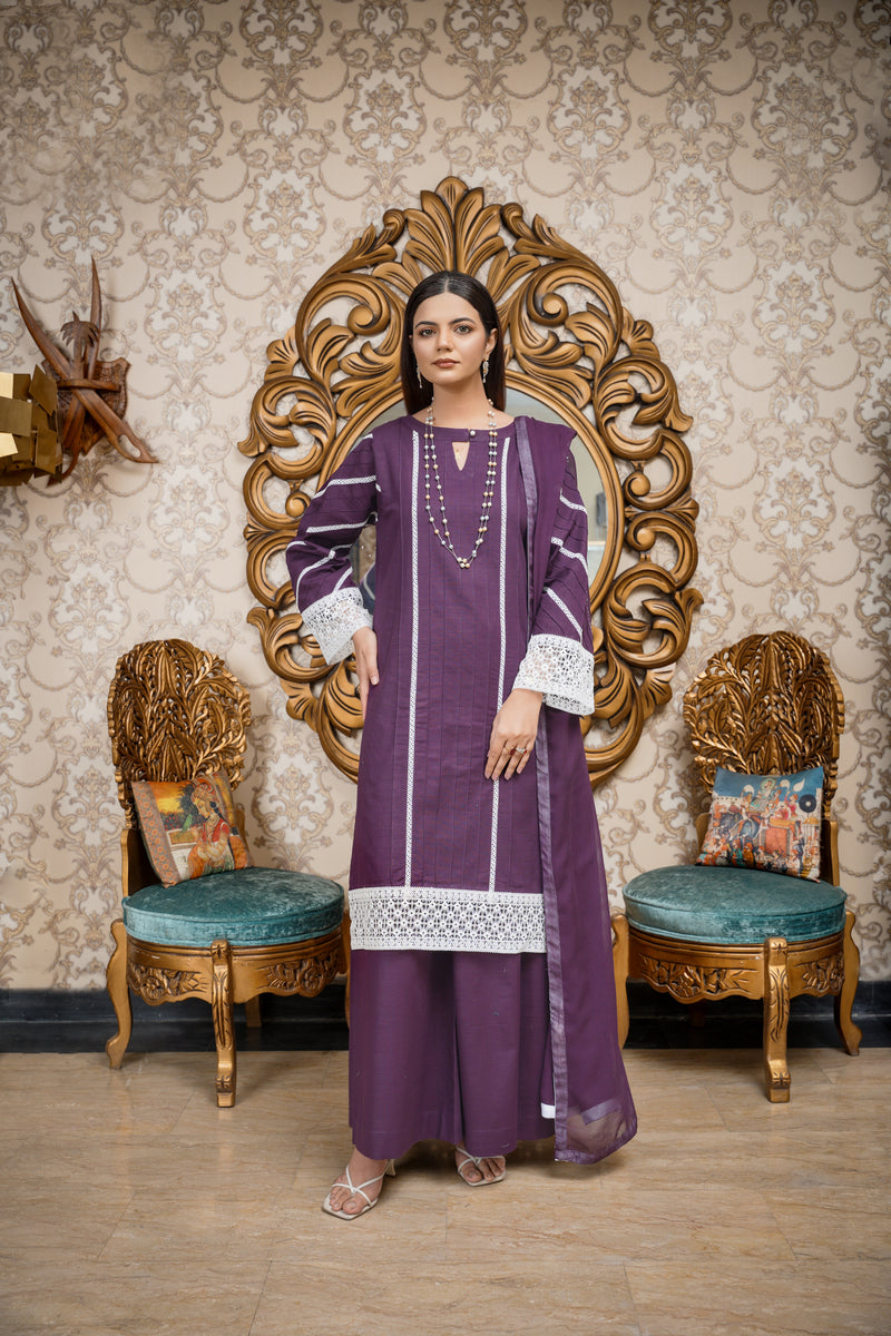 Hoorain Basics | Slub Winter 23 | HB-PUR - Official Hoorain Basics - Agha Fabrics UK