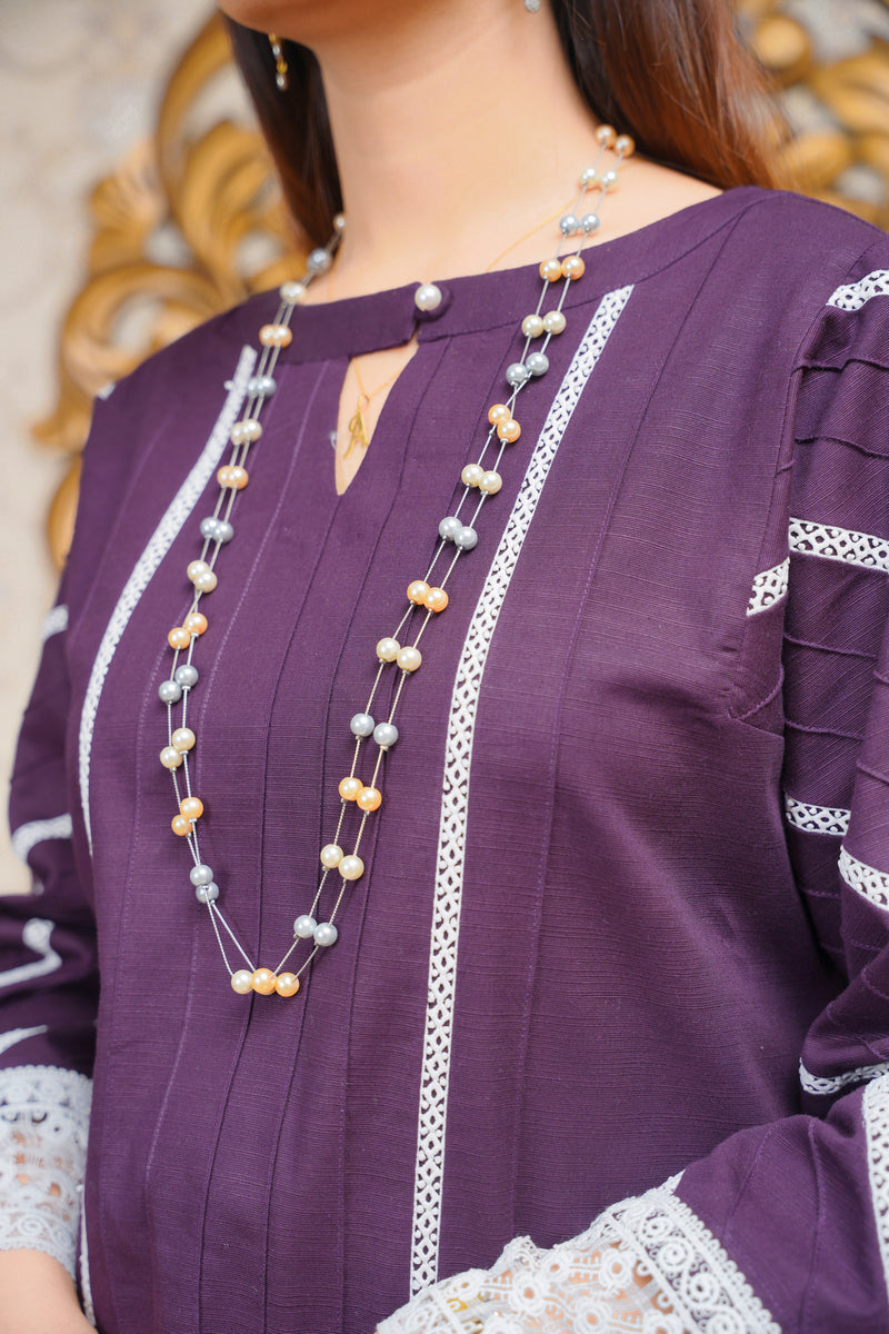 Hoorain Basics | Slub Winter 23 | HB-PUR - Official Hoorain Basics - Agha Fabrics UK