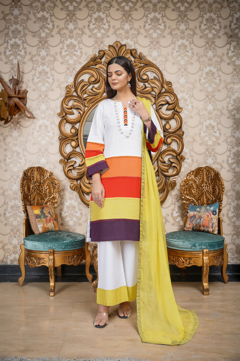 Hoorain Basics | Slub Winter 23 | HB-WHT - Official Hoorain Basics - Agha Fabrics UK