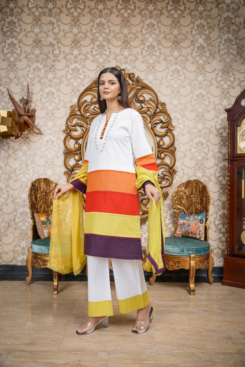 Hoorain Basics | Slub Winter 23 | HB-WHT - Official Hoorain Basics - Agha Fabrics UK