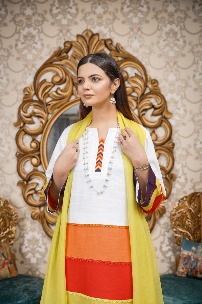 Hoorain Basics | Slub Winter 23 | HB-WHT - Official Hoorain Basics - Agha Fabrics UK