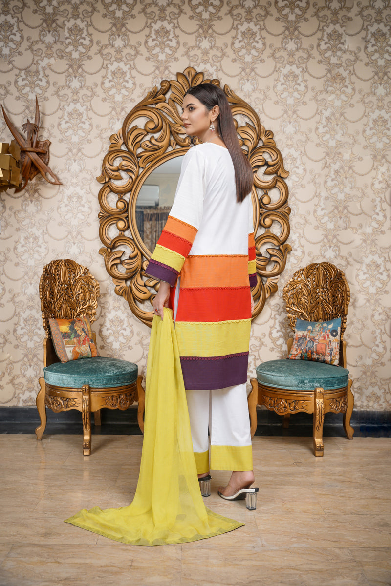 Hoorain Basics | Slub Winter 23 | HB-WHT - Official Hoorain Basics - Agha Fabrics UK