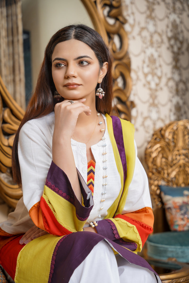 Hoorain Basics | Slub Winter 23 | HB-WHT - Official Hoorain Basics - Agha Fabrics UK