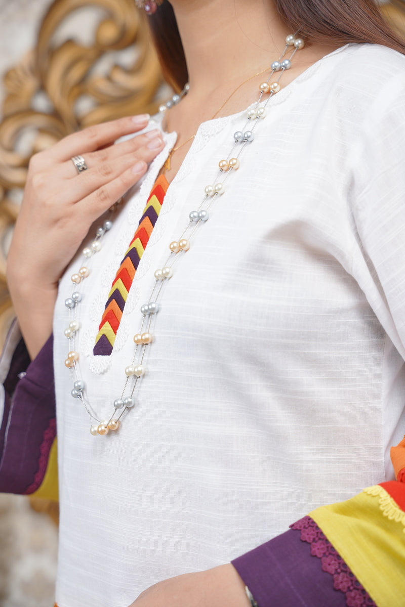 Hoorain Basics | Slub Winter 23 | HB-WHT - Official Hoorain Basics - Agha Fabrics UK