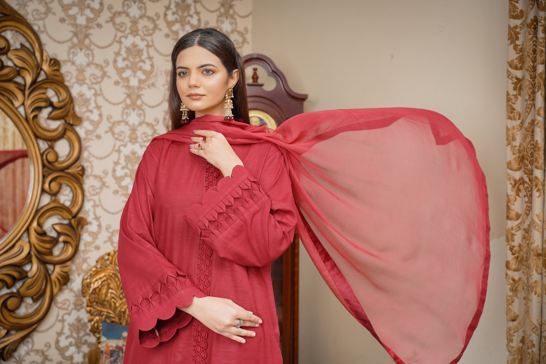 Hoorain Basics | Slub Winter 23 | HB-MRN - Official Hoorain Basics - Agha Fabrics UK