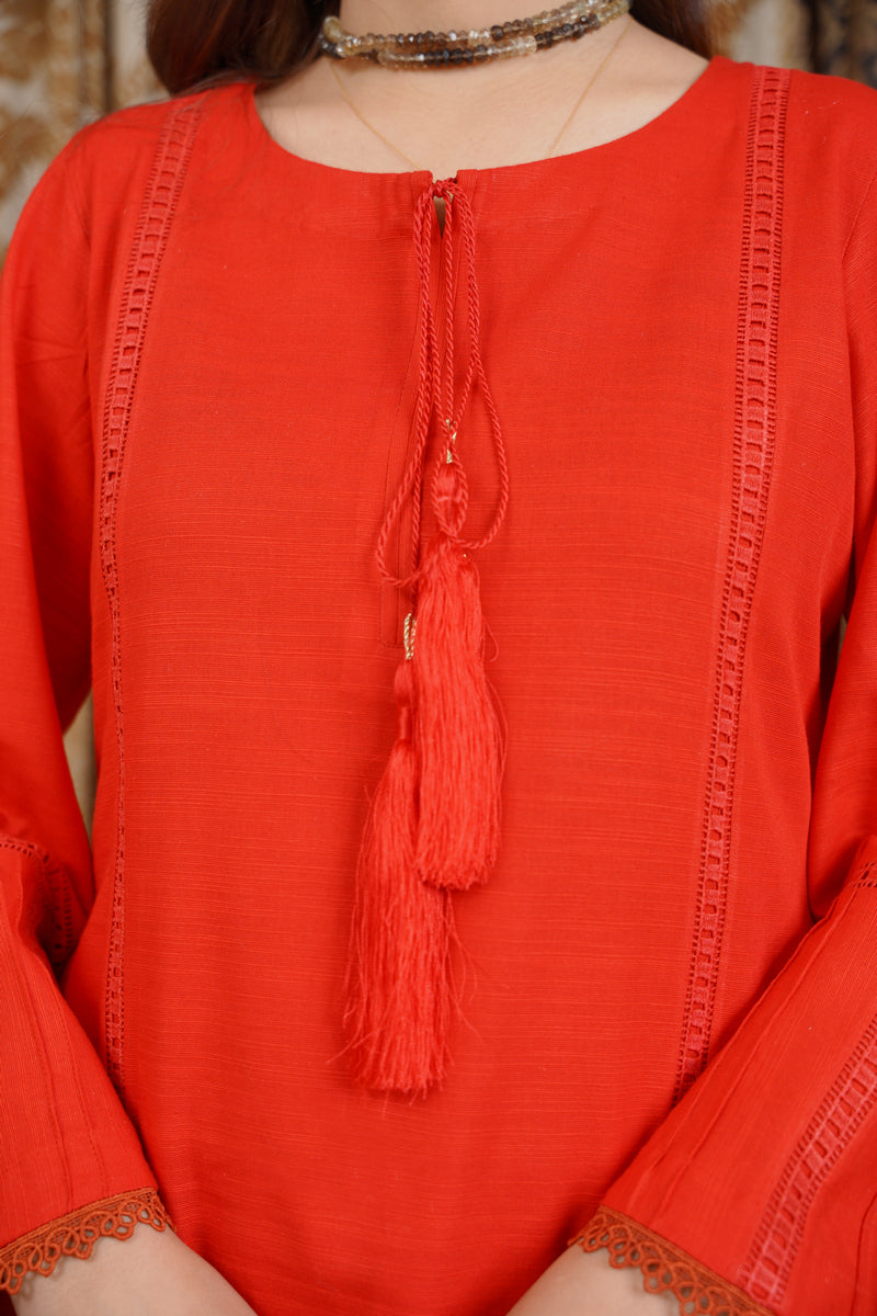 Hoorain Basics | Slub Winter 23 | HB-RD - Official Hoorain Basics - Agha Fabrics UK