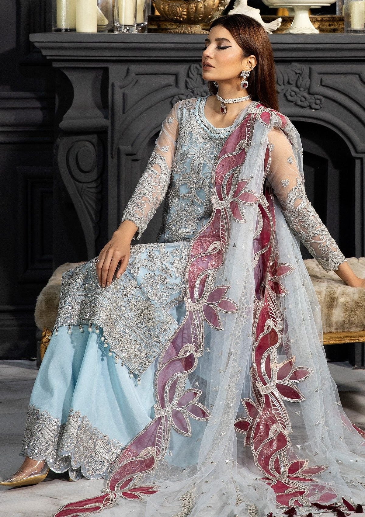 Formal Collection - Imrozia - Andaaz-E-Khaas - Bridal - IB#46 - Azeen - Official Imrozia - Agha Fabrics UK