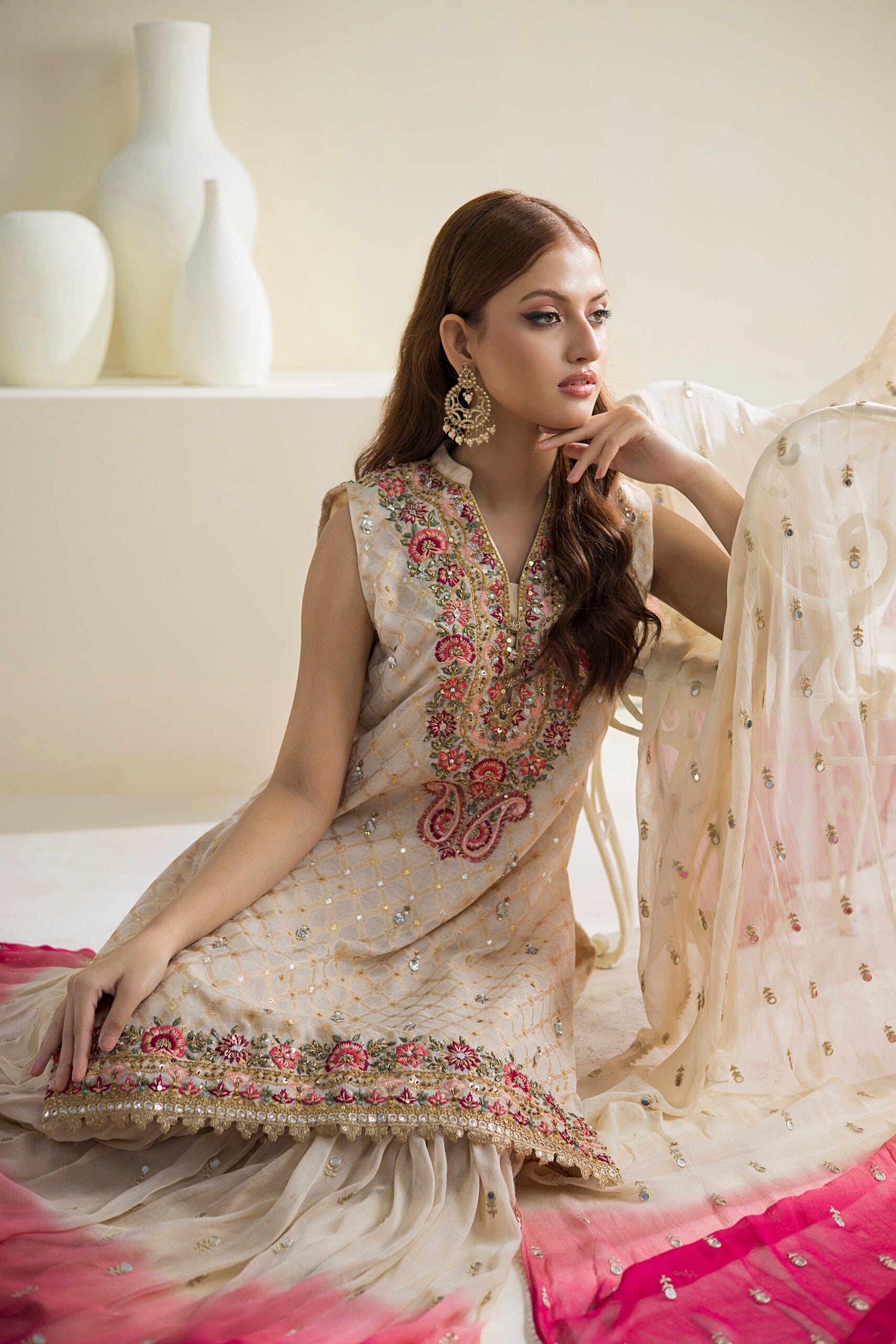 Farhat Jahan | Luxury Pret | Chaandni - Official Farhat Jahan - Agha Fabrics UK