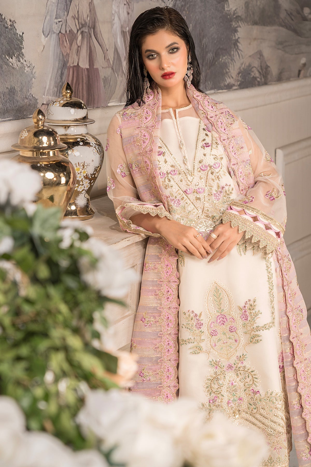 Imrozia Premium | Dilkash Formals | IP-108 Saanjh - Official Imrozia Premium - Agha Fabrics UK