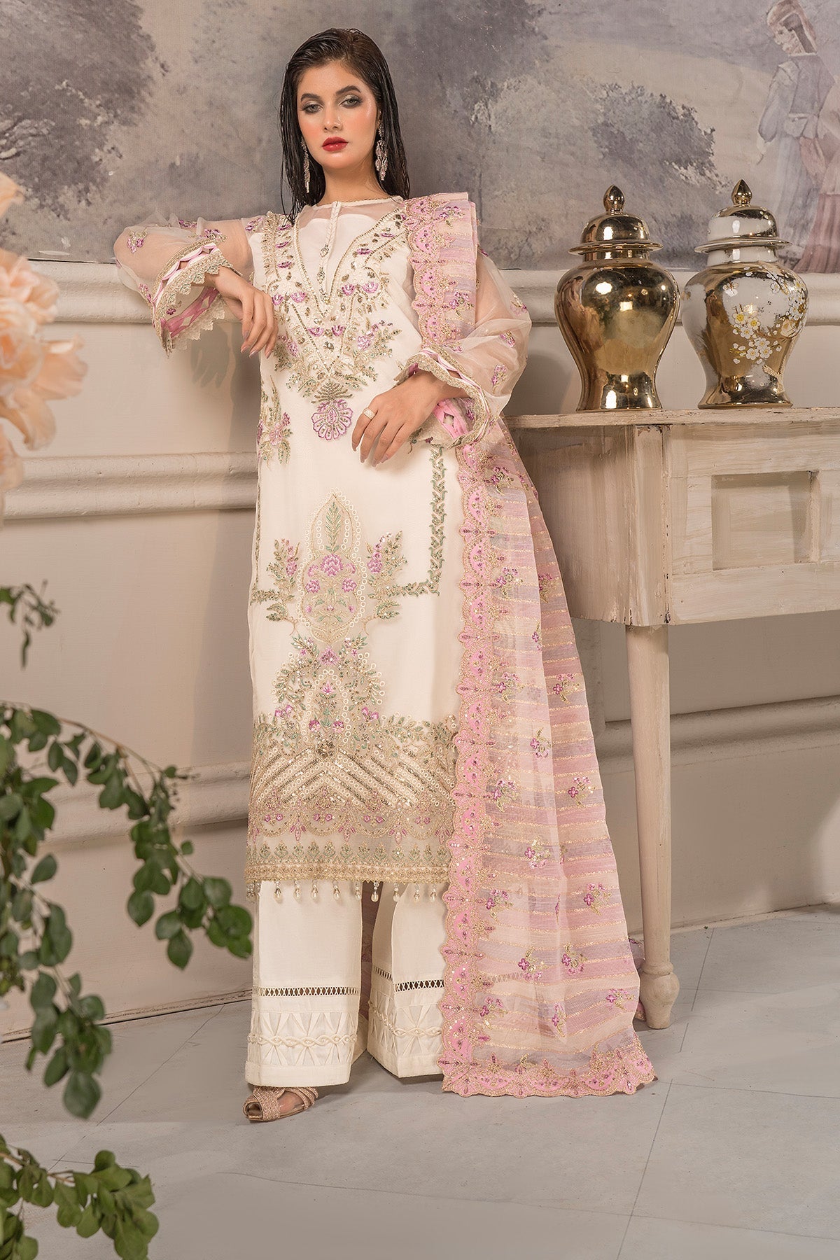 Imrozia Premium | Dilkash Formals | IP-108 Saanjh - Official Imrozia Premium - Agha Fabrics UK