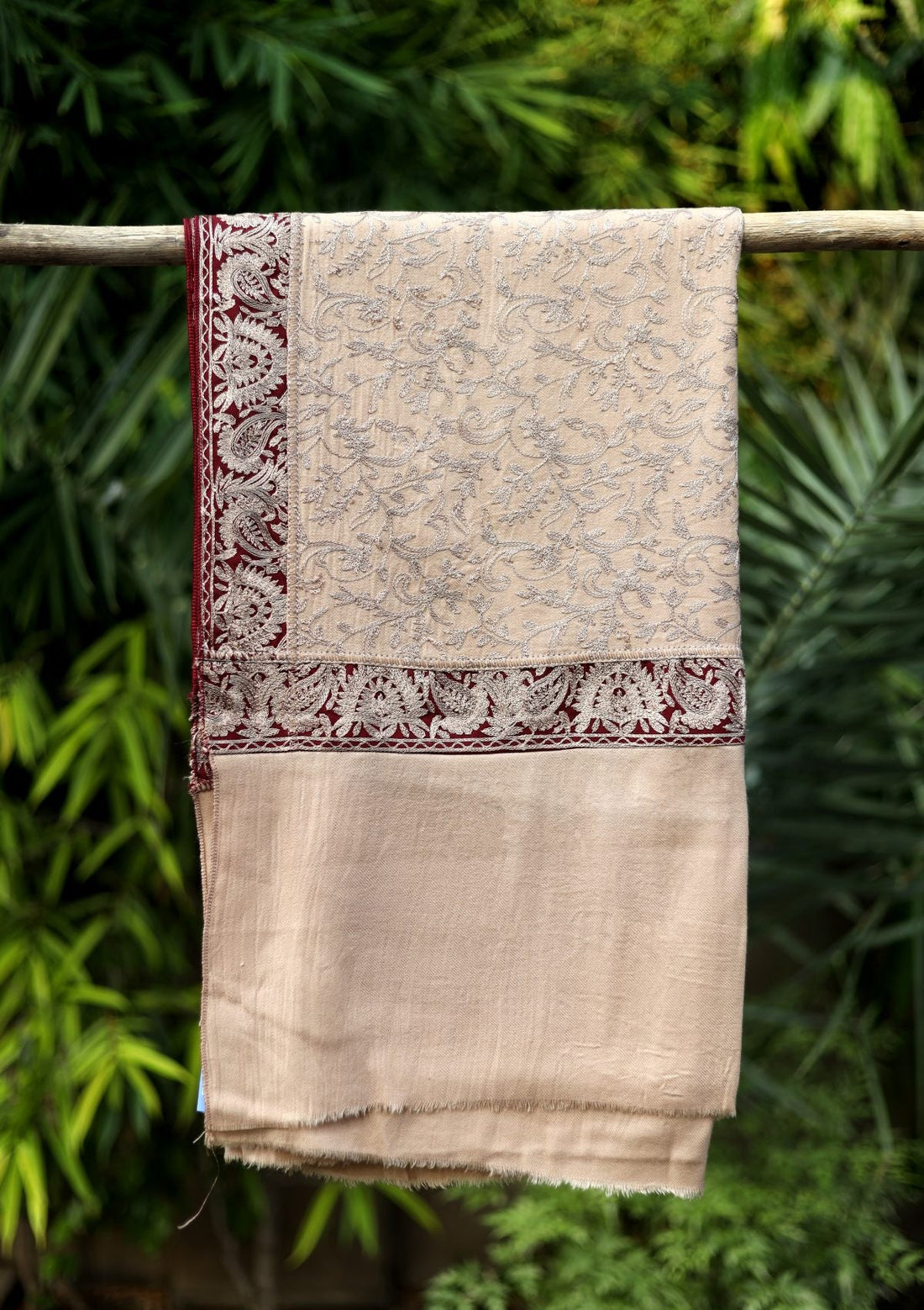 Ari Work Wool Shawl D - 75 - Skin - Official Shawls Niche - Agha Fabrics UK